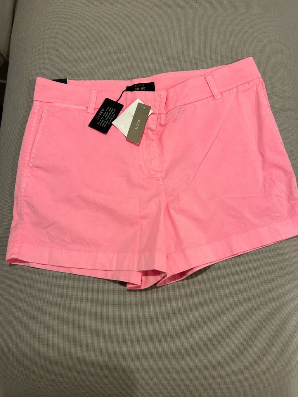 J. Crew Chino Shorts 4 inch in Bubble Gum Pink Women's Size 12 - Picture 2 of 12